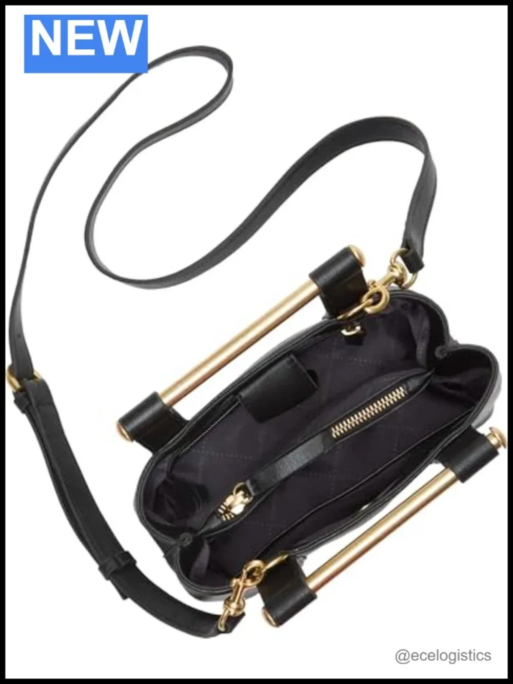 Genuine Leather Satchel Handbag with Magnetic Closure, Top Handle & Crossbody
